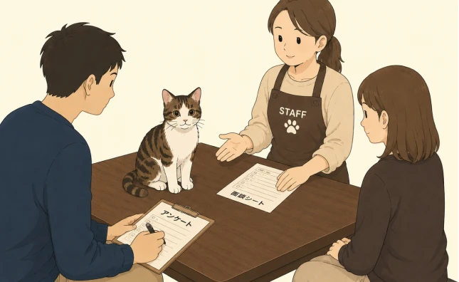 面談・アンケートの様子